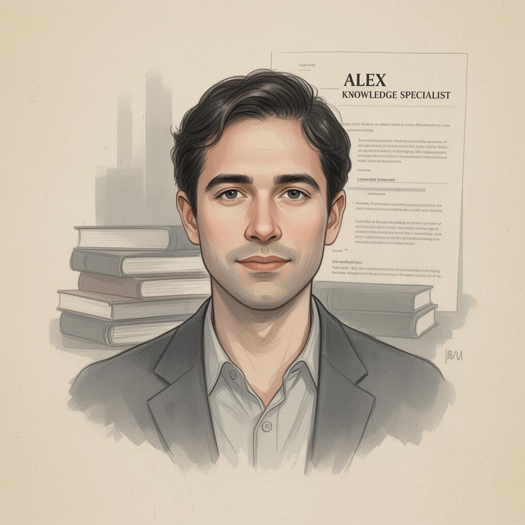 Editorial portrait of Alex, the knowledge specialist