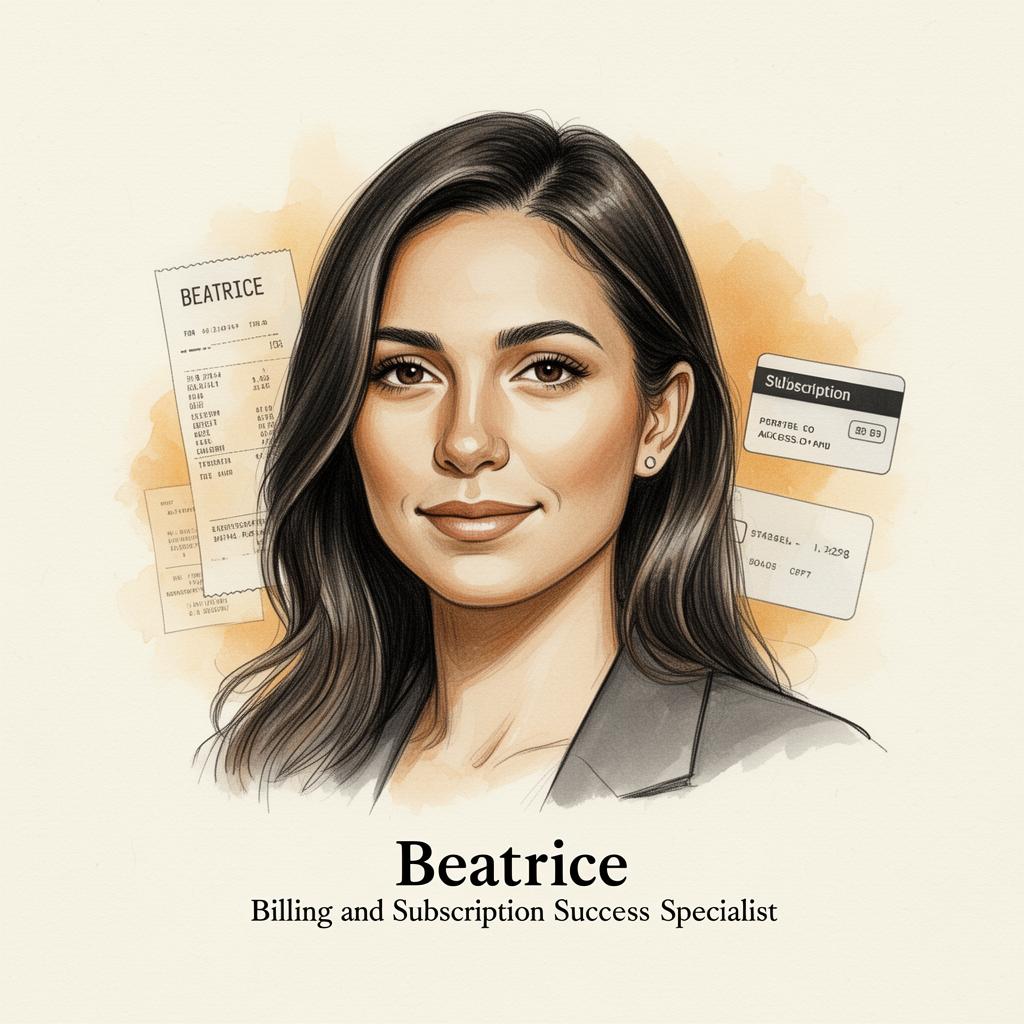 Editorial portrait of Beatrice, the billing specialist