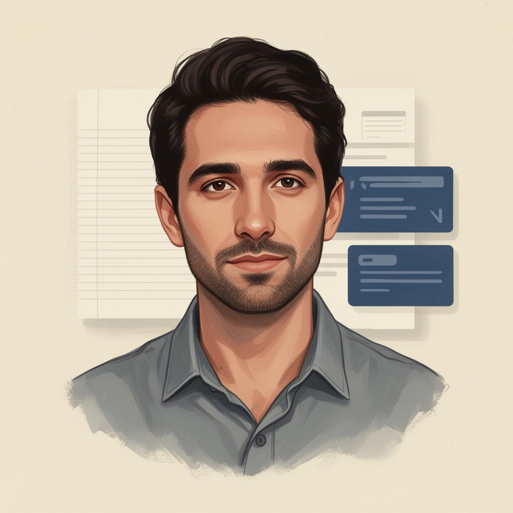 Editorial portrait of Leo, the creative content architect