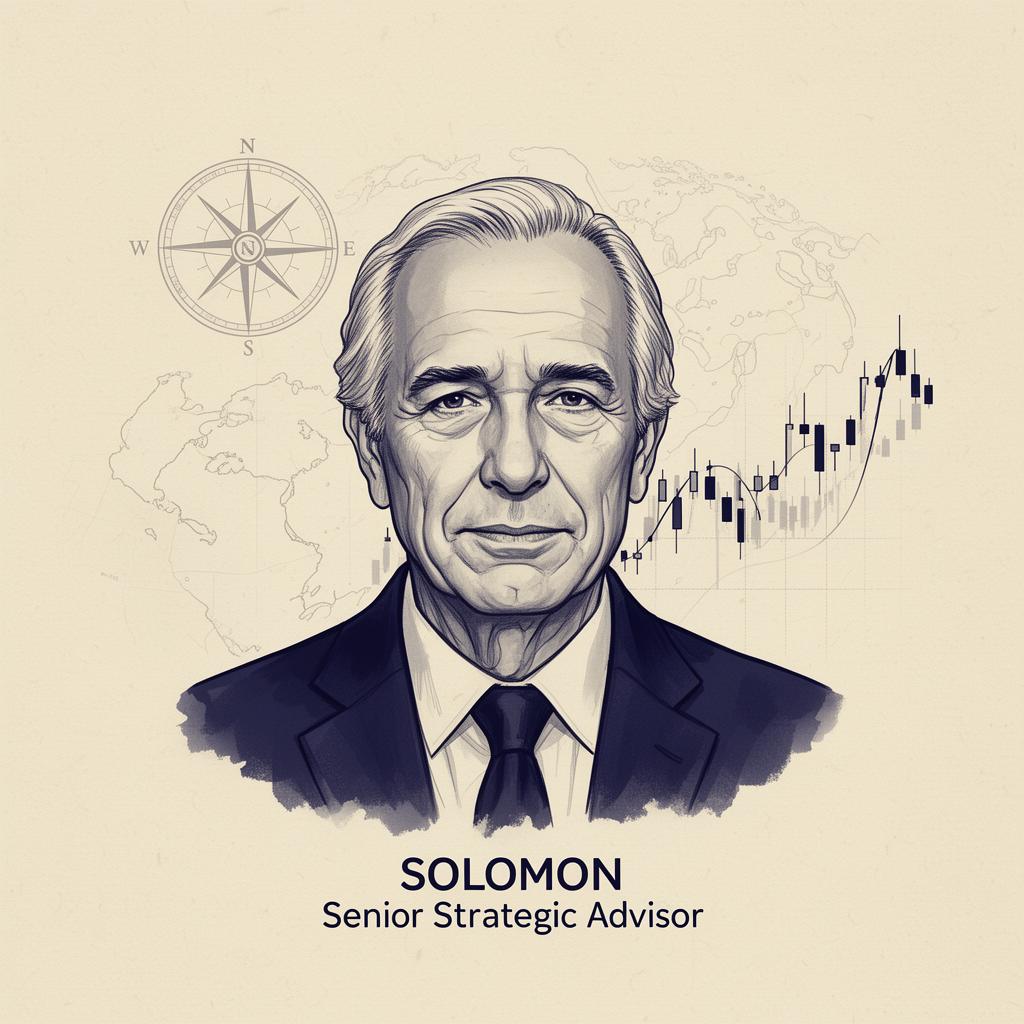 Editorial portrait of Solomon, the strategic oracle