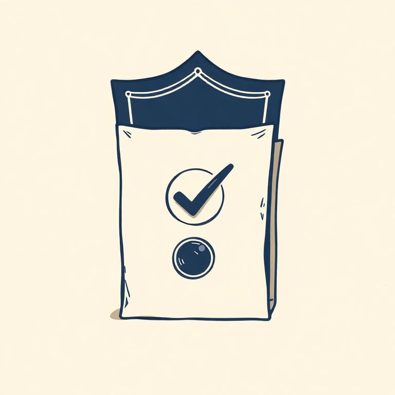 A sealed document behind a shield — board-safe review