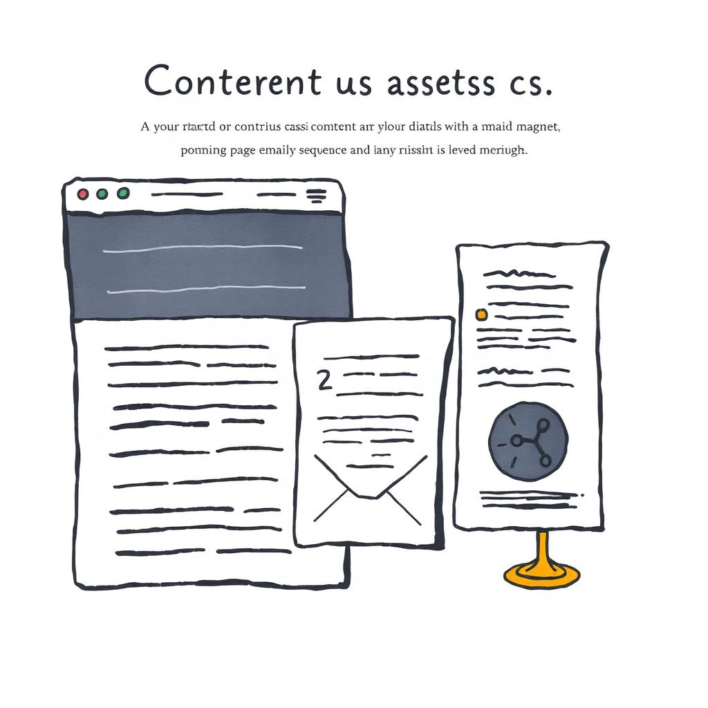 Content assets becoming a landing page, email sequence, and lead magnet
